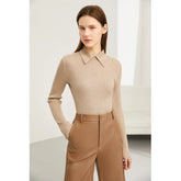 Striped Knit Lapel Sweater – Sophisticated Office Layer