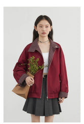 Reversible Workwear Jacket – Stand Collar Utility Style