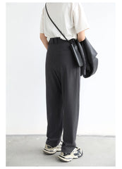 Tailored Wide Leg Twill Suit Pants – Sleek Office to Evening Elegance