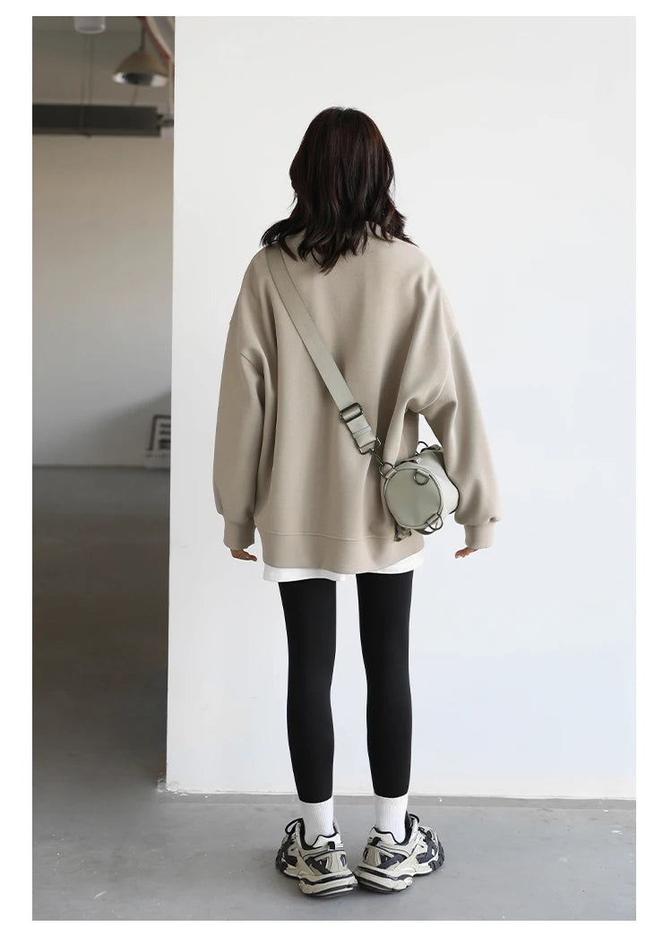 Oversized V-Neck Sweatshirt – Cozy Luxe Layer for Effortless Style
