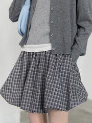 High-Waist Bubble Skirt – Playful A-Line Charm