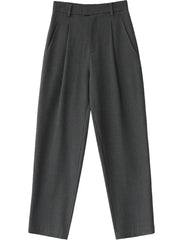 Tailored Wide Leg Twill Suit Pants – Sleek Office to Evening Elegance