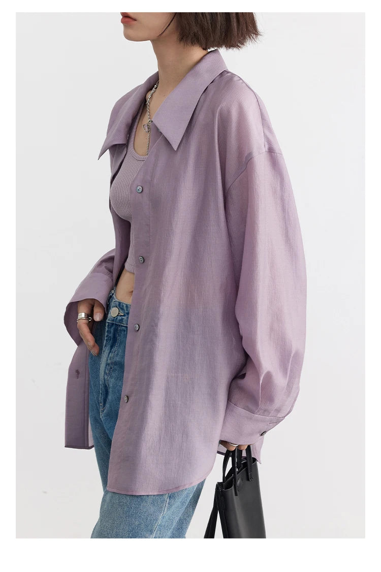 Sheer Loose Shirt – Lightweight Summer Chic
