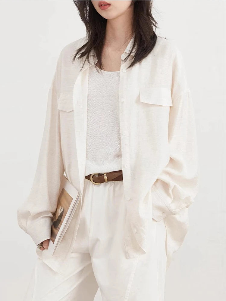 Wrinkled Texture Shirt – Minimalist Chic Outerwear