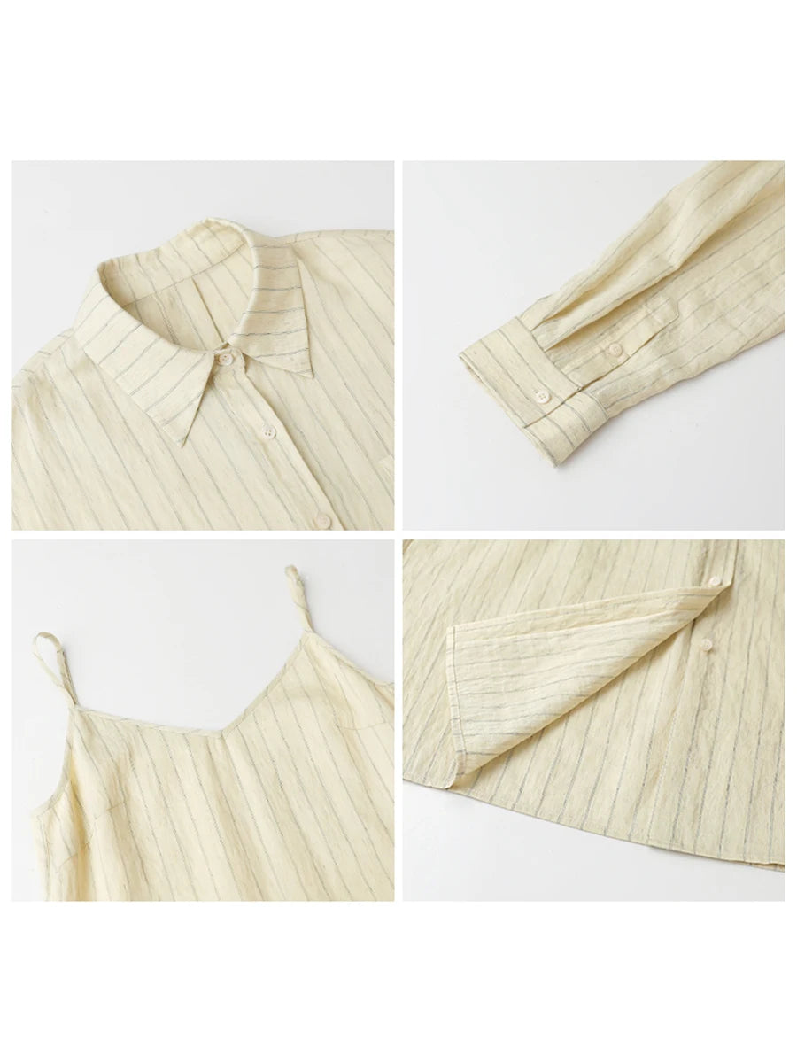 Striped Shirt & Dress Set – Effortless Layered Chic