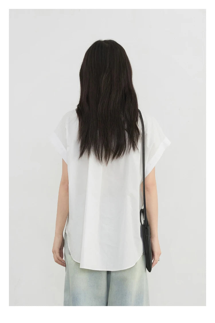 Ruffled White Cotton Blouse – Timeless Feminine Classic