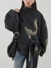 Double-Sided Wool Coat – Short Luxe Outerwear