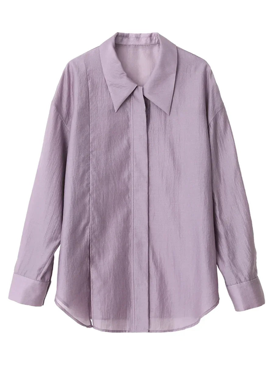 Sheer Loose Shirt – Lightweight Summer Chic