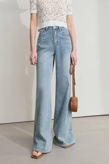 Wide-Leg Blue Jeans – Versatile Casual Statement