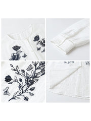 Sheer Embroidered Blouse – Modern Delicate Chic