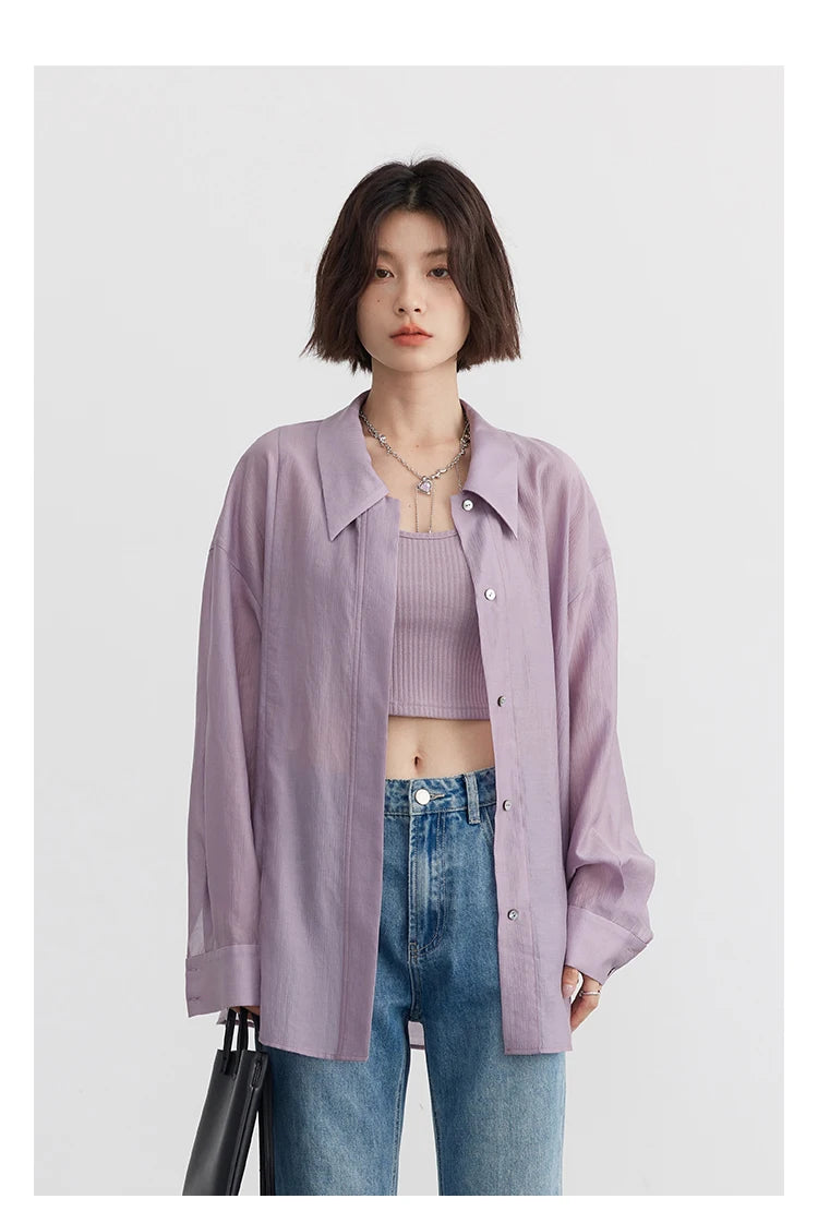 Sheer Loose Shirt – Lightweight Summer Chic