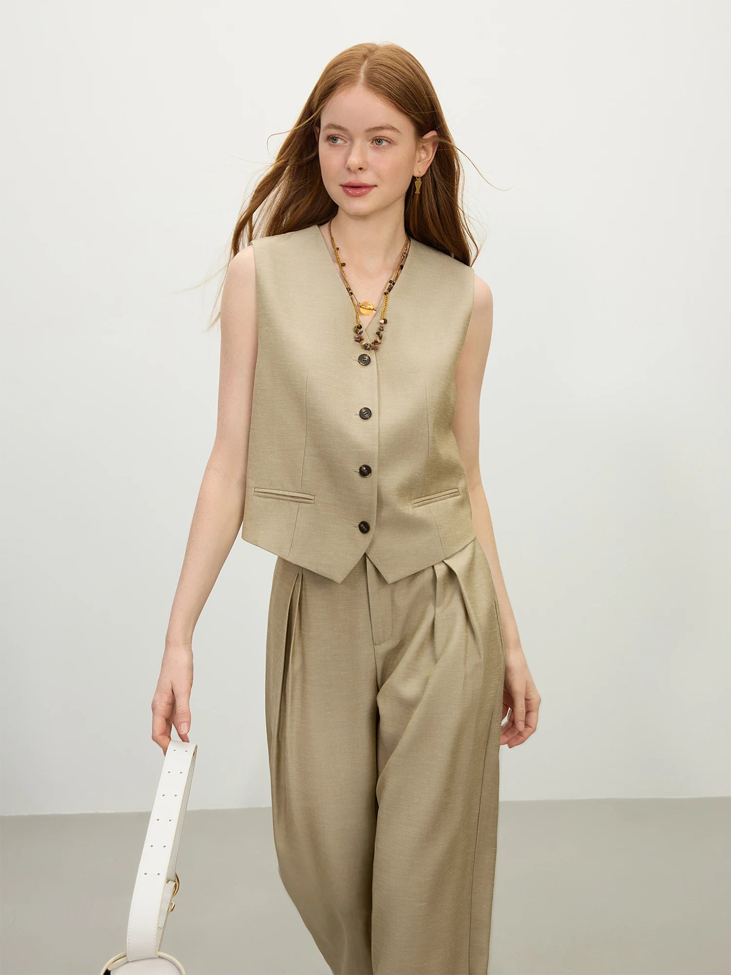 Old Money Vest & Wide-Leg Pants Set – Tailored Vintage Luxe