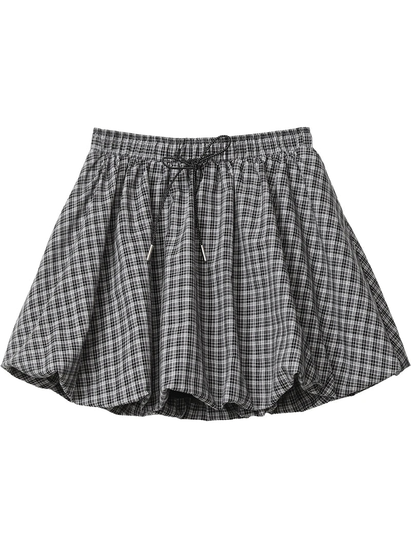 High-Waist Bubble Skirt – Playful A-Line Charm