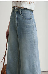Wide-Leg Blue Jeans – Versatile Casual Statement