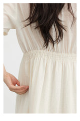 French Vintage Puff Sleeve Dress – Black Effortless Romance