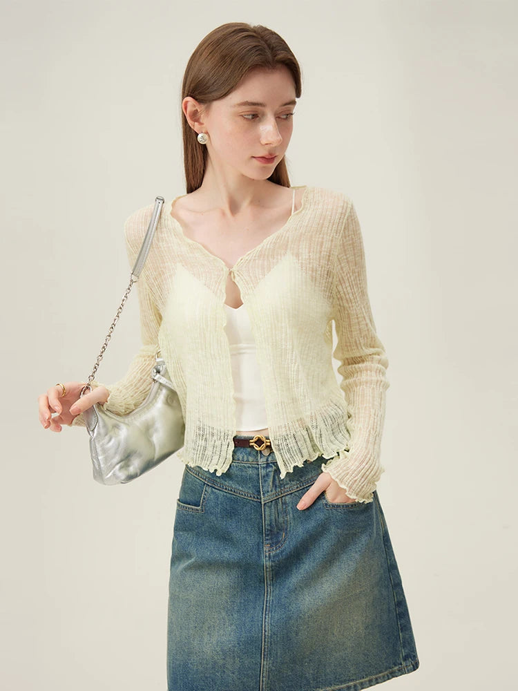 Airy Long Sleeve Cover-Up Cardigan – Breezy Summer Layer