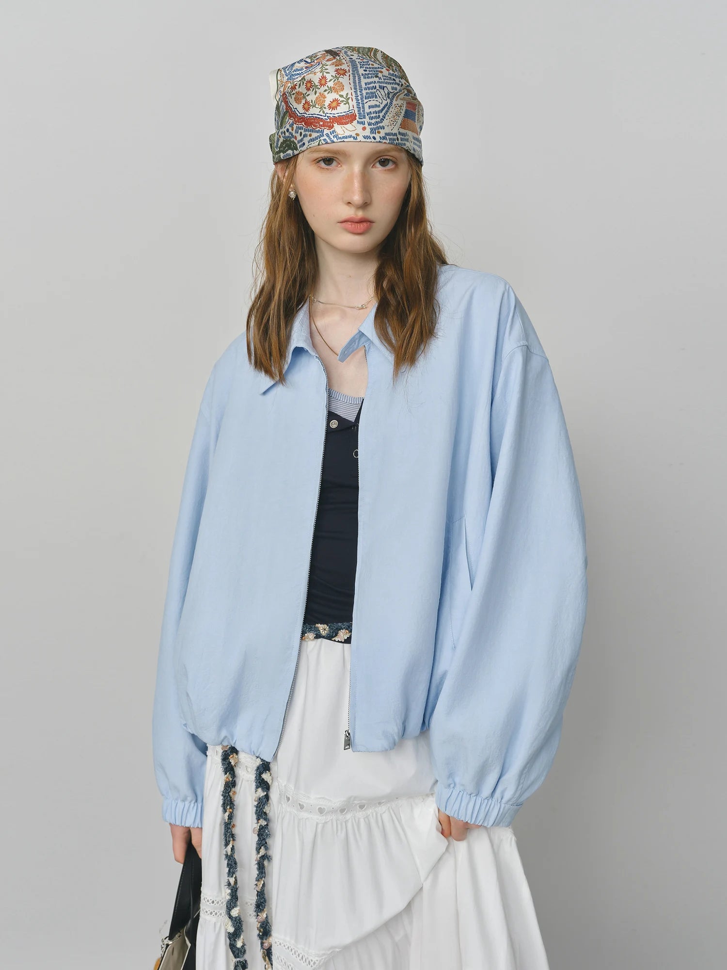 Raw Glamour Short Jacket – French Oversized Workwear Style