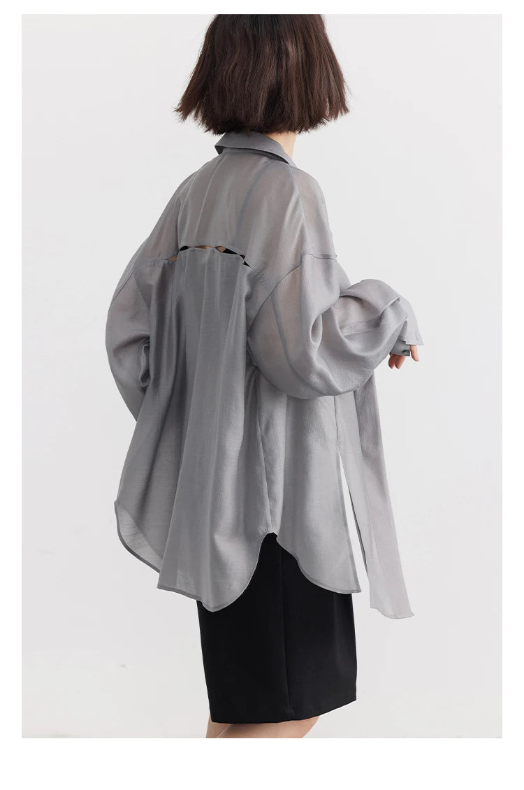 Sheer Loose Shirt – Lightweight Summer Chic