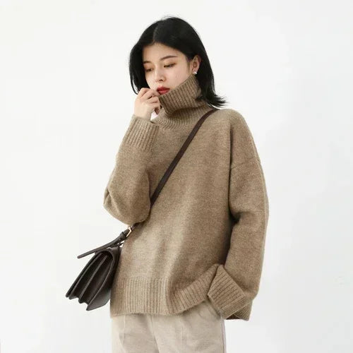 Cozy Turtleneck Knit Sweater – Minimalist Winter Staple