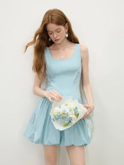 Girly Sleeveless Vest Dress – Playful Chic Silhouette