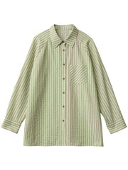 Vertical Stripe Oversized Blouse – Effortless Everyday Fit