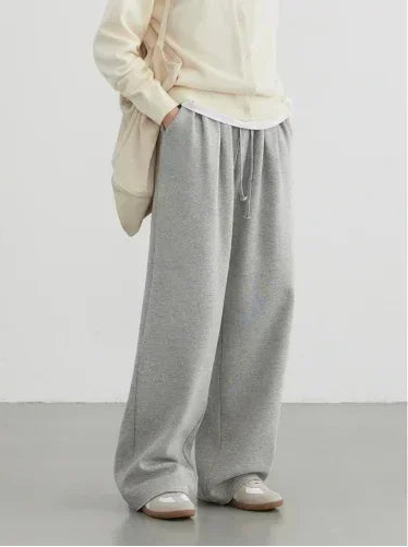 High-Waist Drawstring Streetwear Pants – Relaxed Luxe Comfort