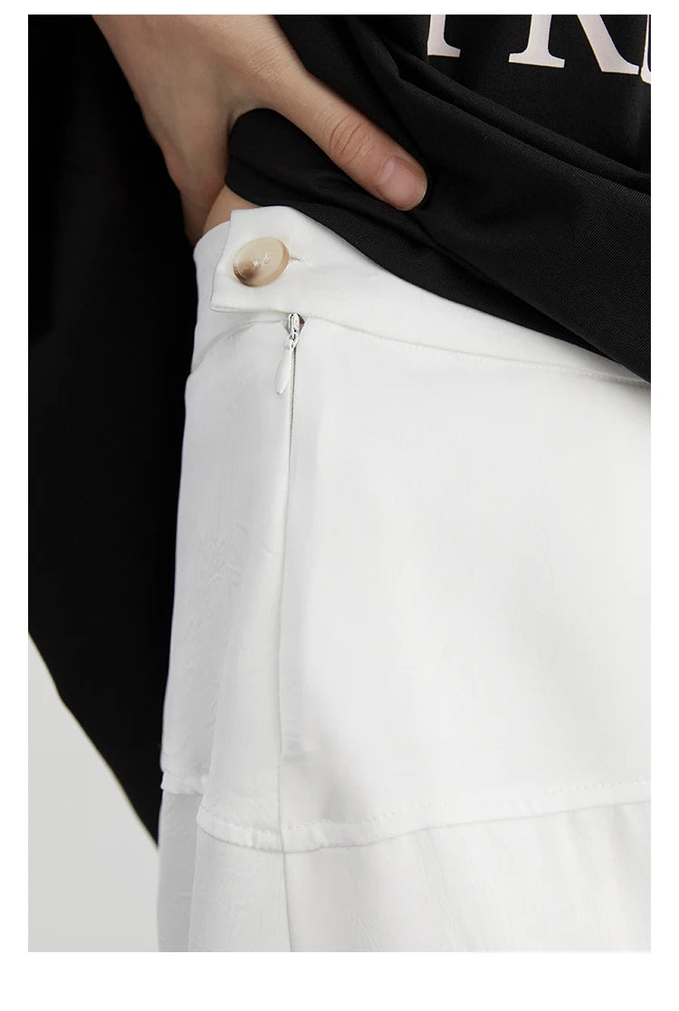 High-Waist Ruffled Midi Skirt – Chic Fishtail Design