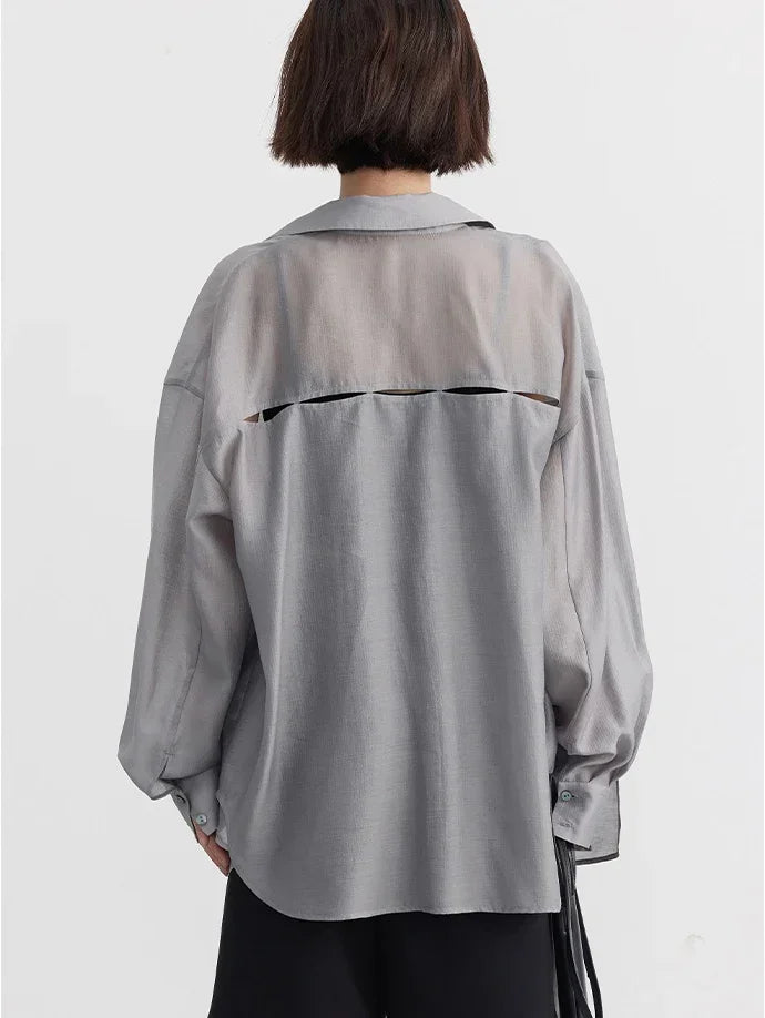 Sheer Loose Shirt – Lightweight Summer Chic