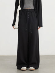 High-Waist Lace-Up Sweatpants – Sporty Luxe Comfort