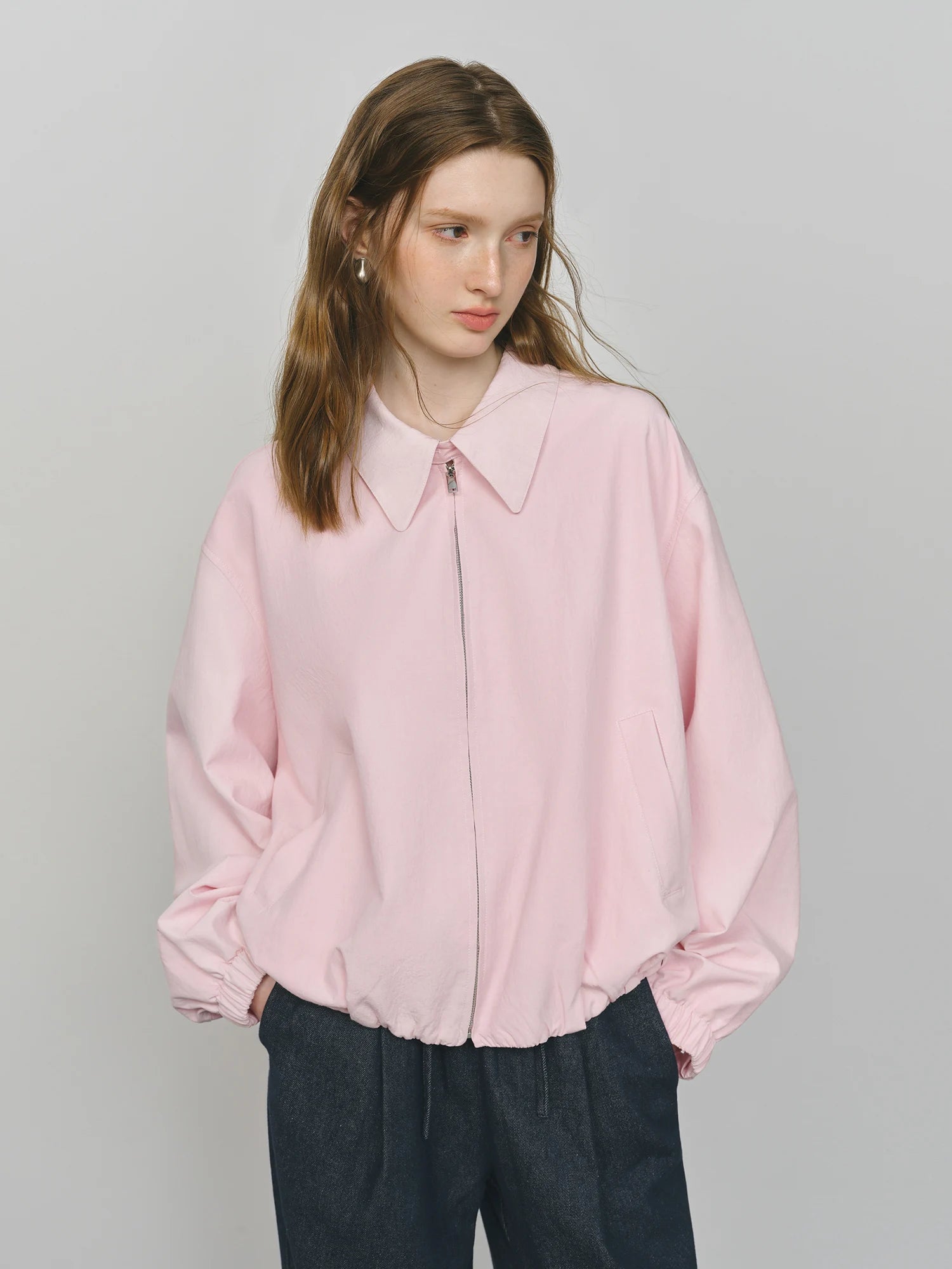 Raw Glamour Short Jacket – French Oversized Workwear Style