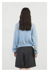 Mohair Knit Cardigan – Hollow Lightweight Luxury