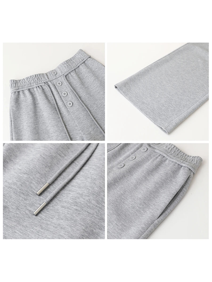 High-Waist Lace-Up Sweatpants – Sporty Luxe Comfort