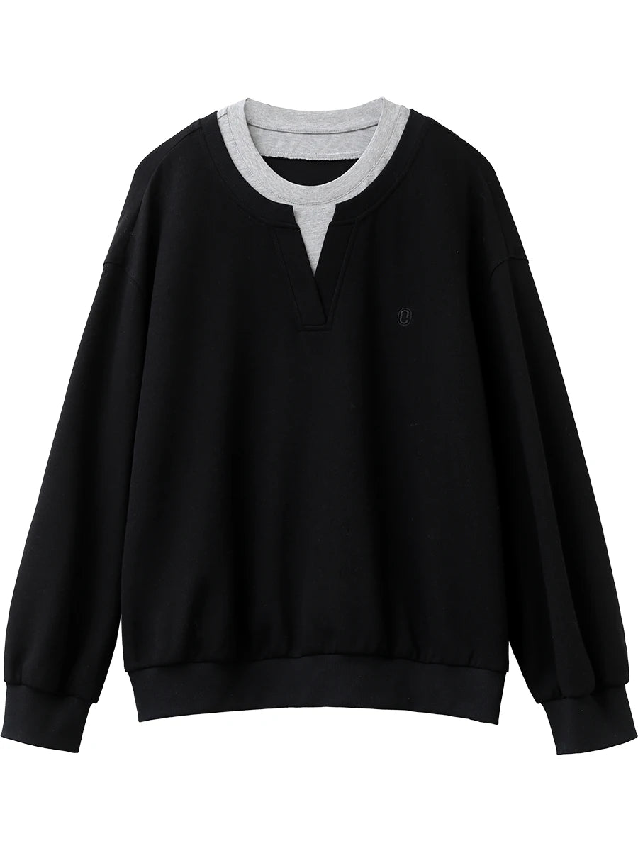 Contrast Hoodie Sweatshirt – Casual Korean Streetwear