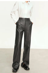 PU Leather Wide-Leg Pants – Bold Modern Edge