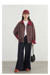 Reversible Workwear Jacket – Stand Collar Utility Style