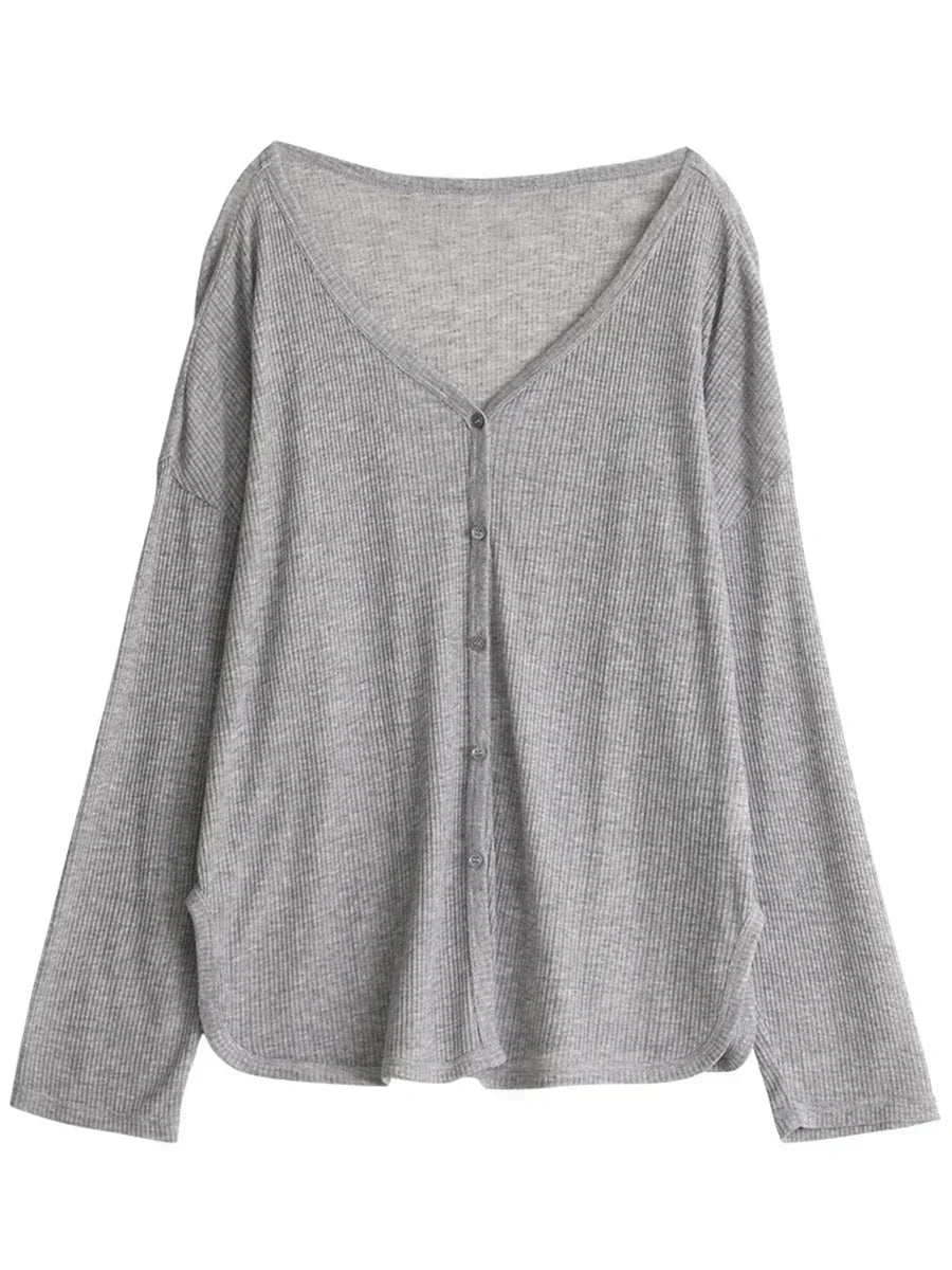 Lightweight V-Neck Cardigan – Sun Protection Chic Layer
