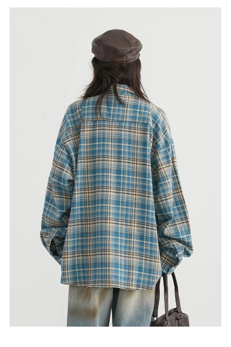 Color-Blocked Cotton Shirt – Retro Charm with a Modern Twist