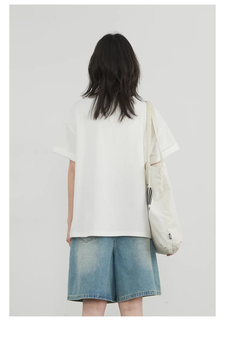 Cat Embroidered Tee – Playful Streetwear Staple