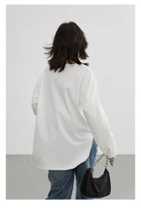 Casual U-Neck Long Sleeve T-shirt – Minimalist Everyday Essential