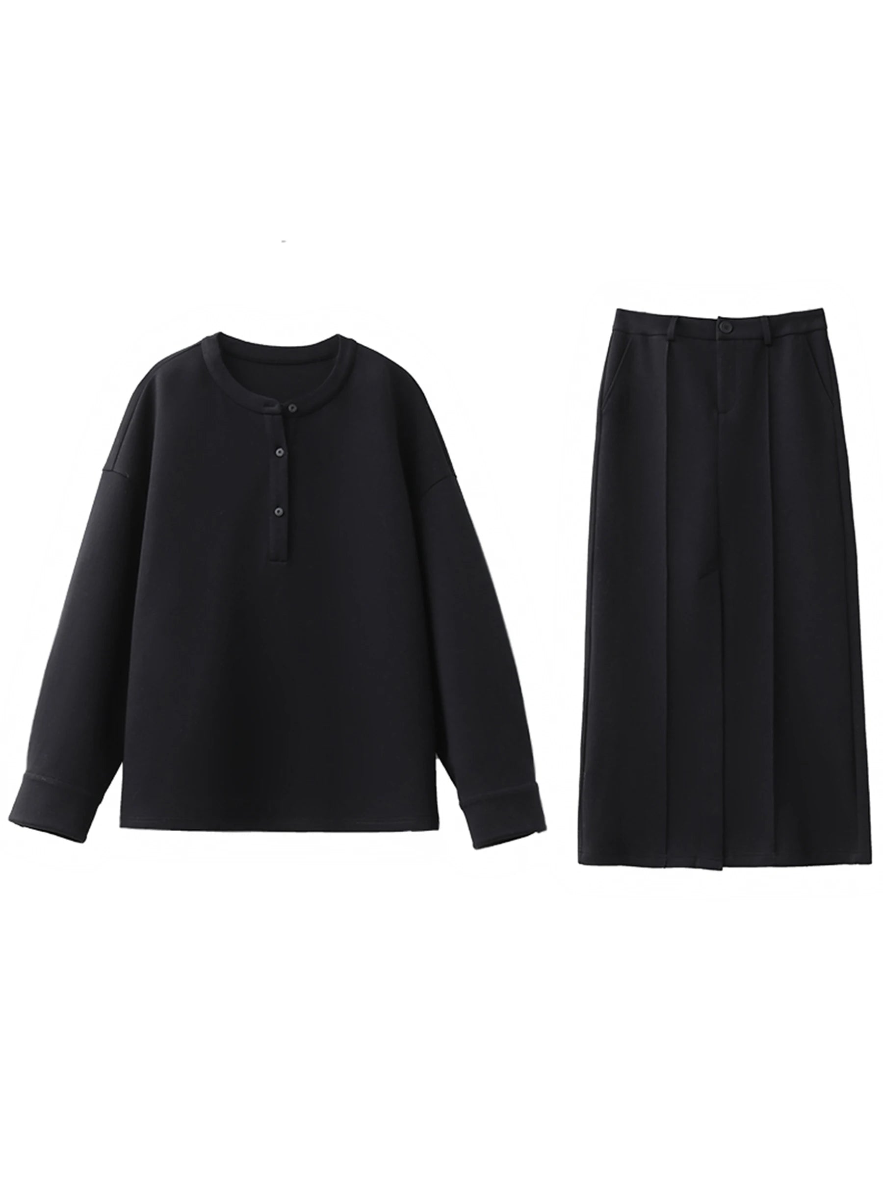 Sweatshirt & Skirt Set – Relaxed Weekend Style