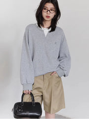 Contrast Hoodie Sweatshirt – Casual Korean Streetwear