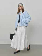 Raw Glamour Short Jacket – French Oversized Workwear Style