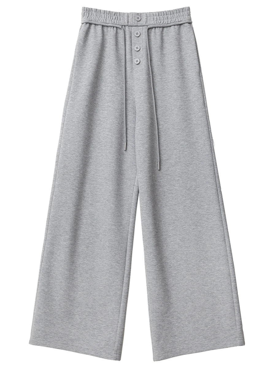 High-Waist Lace-Up Sweatpants – Sporty Luxe Comfort