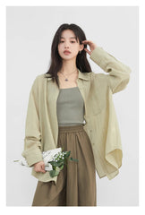 Hollow Back Long Sleeve Shirt – Contemporary Minimal Chic