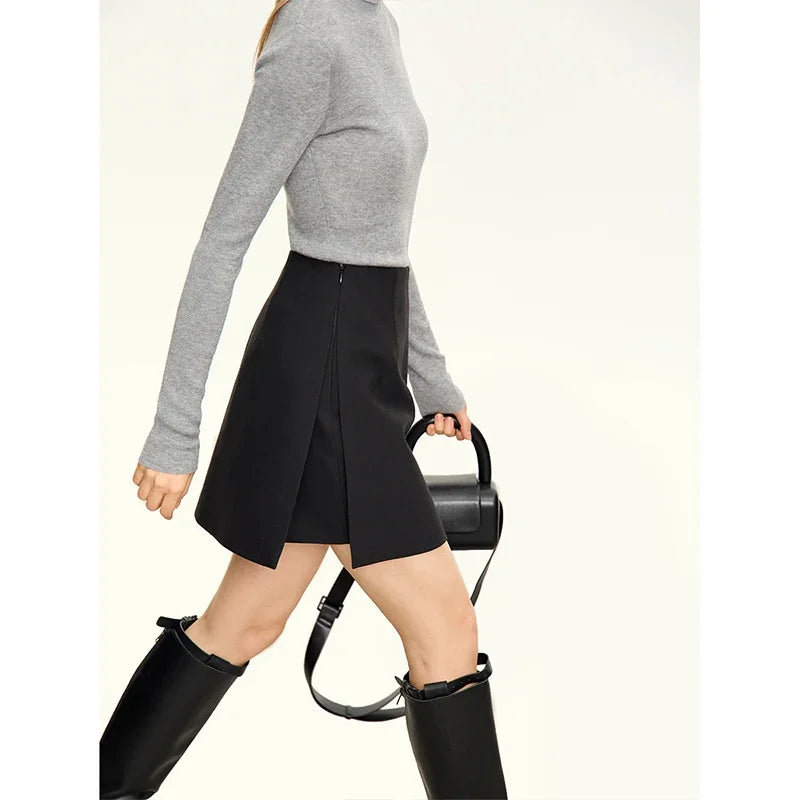 High-Waist A-Line Skirt – Chic Minimalist Silhouette