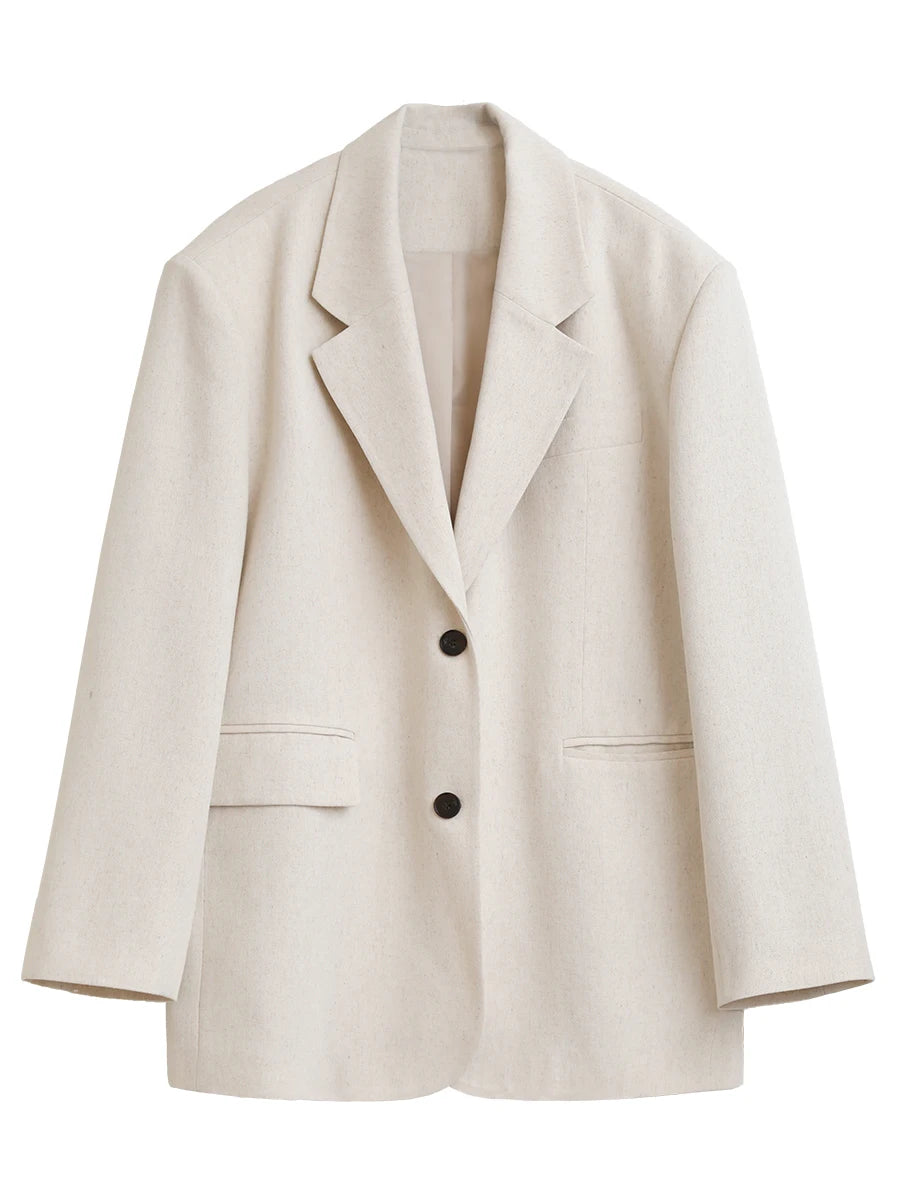 Oversized Single Breasted Blazer – Relaxed Office Chic