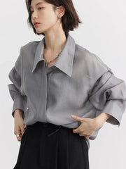 Sheer Loose Shirt – Lightweight Summer Chic