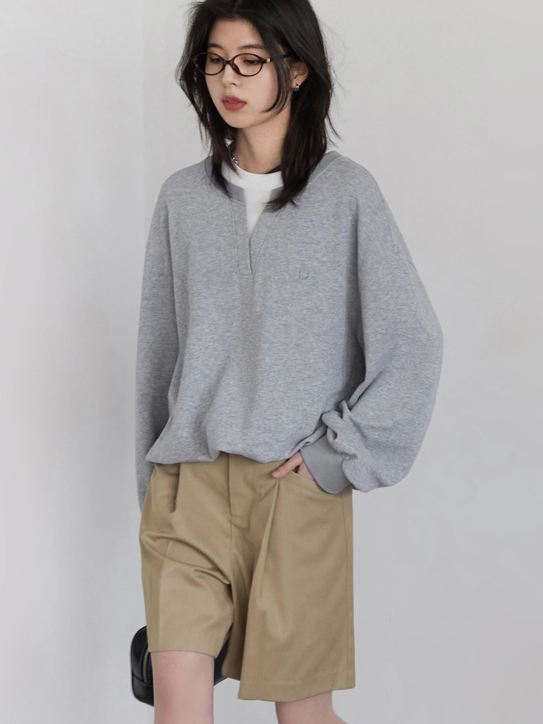 Contrast Hoodie Sweatshirt – Casual Korean Streetwear