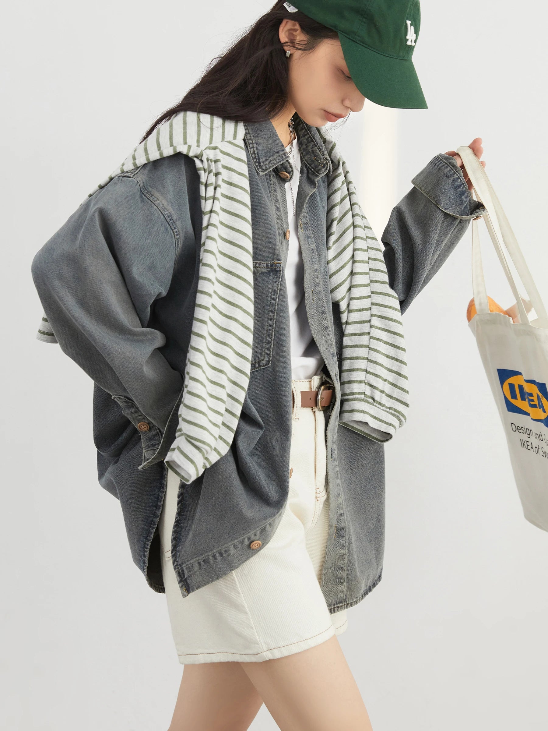 Retro Denim Shirt Jacket – Boyfriend Fit Classic