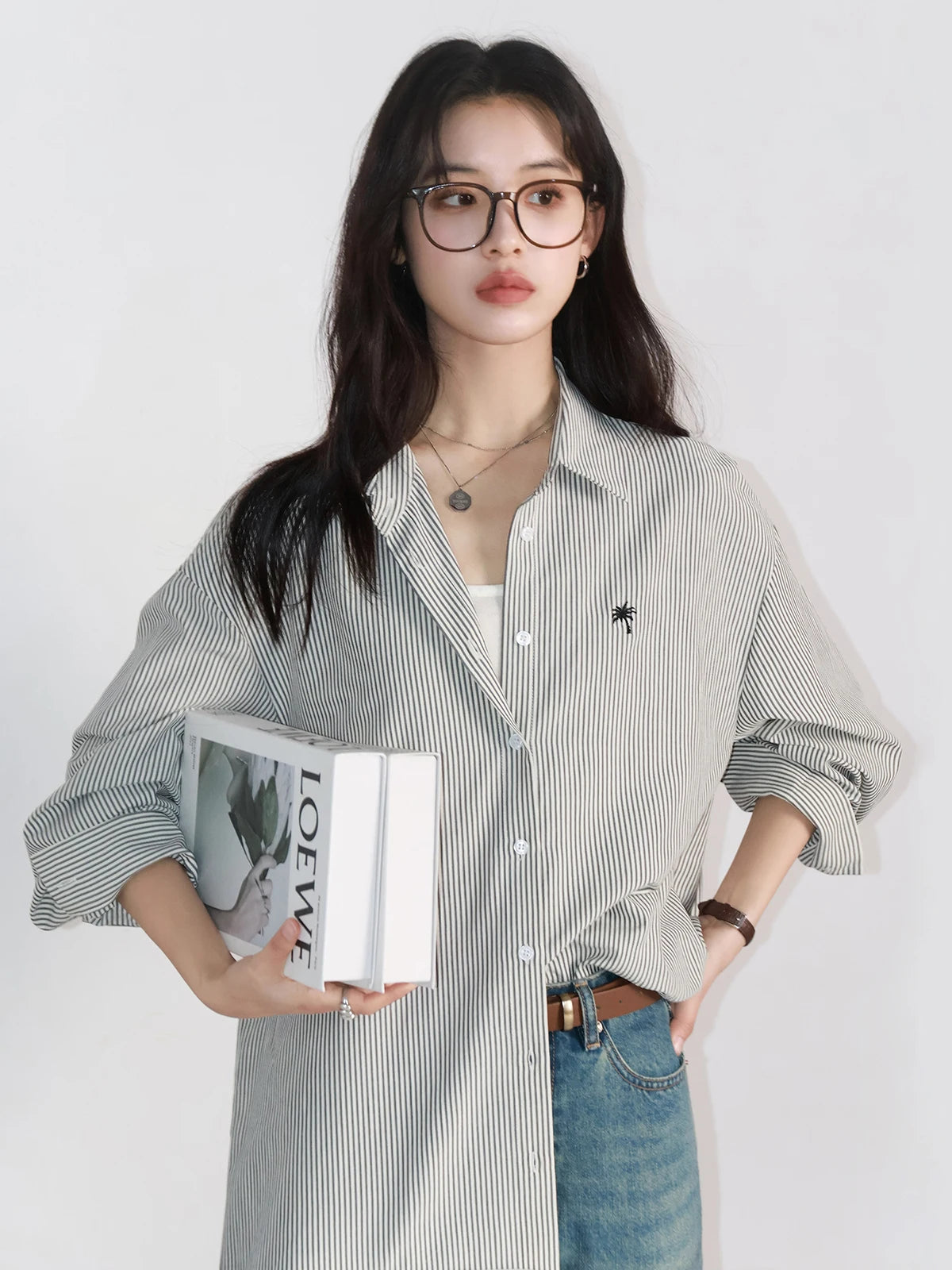 Striped Embroidered Blouse – Casual Everyday Chic